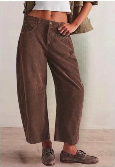 Wide-Leg Corduroy Trousers