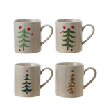 Hand-Painted Christmas Tree Mug