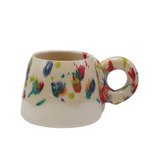 Handmade Mug, Rolled Speckled Finish & Unglazed