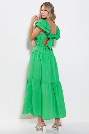 
            
                Load image into Gallery viewer, Ruffled Tiered Maxi Dress with Back Tie
            
        