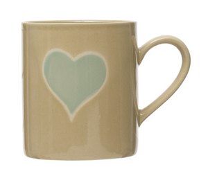 Handmade Heart Stoneware Mug