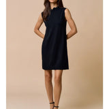 Sleeveless Mock Neck Sweater with Mini Pearl Collar