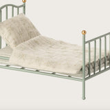 Maileg Vintage single bed, Mouse - Mint