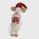 White Mouse W/Mushroom