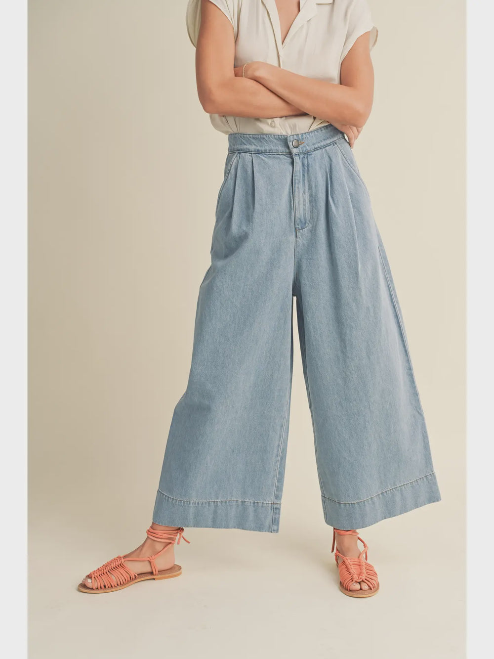 Wide Leg Crop Denim