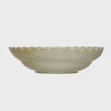 Scalloped Edge Stoneware Bowl