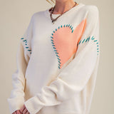 HEART Stitched Sweater