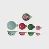 S/4 Holiday Stoneware Measuring Cups