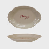 MERRY Stoneware Plate