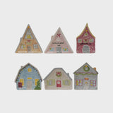 Hand-Painted Holiday House Shaped Dish