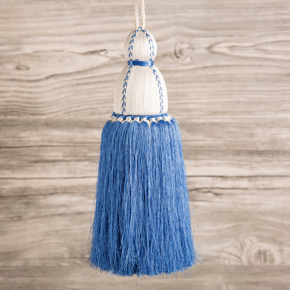 
                      
                        French Blue & White Tassel, Trellis Home Tassels & Trims Collection with Pyar&Co.
                      
                    