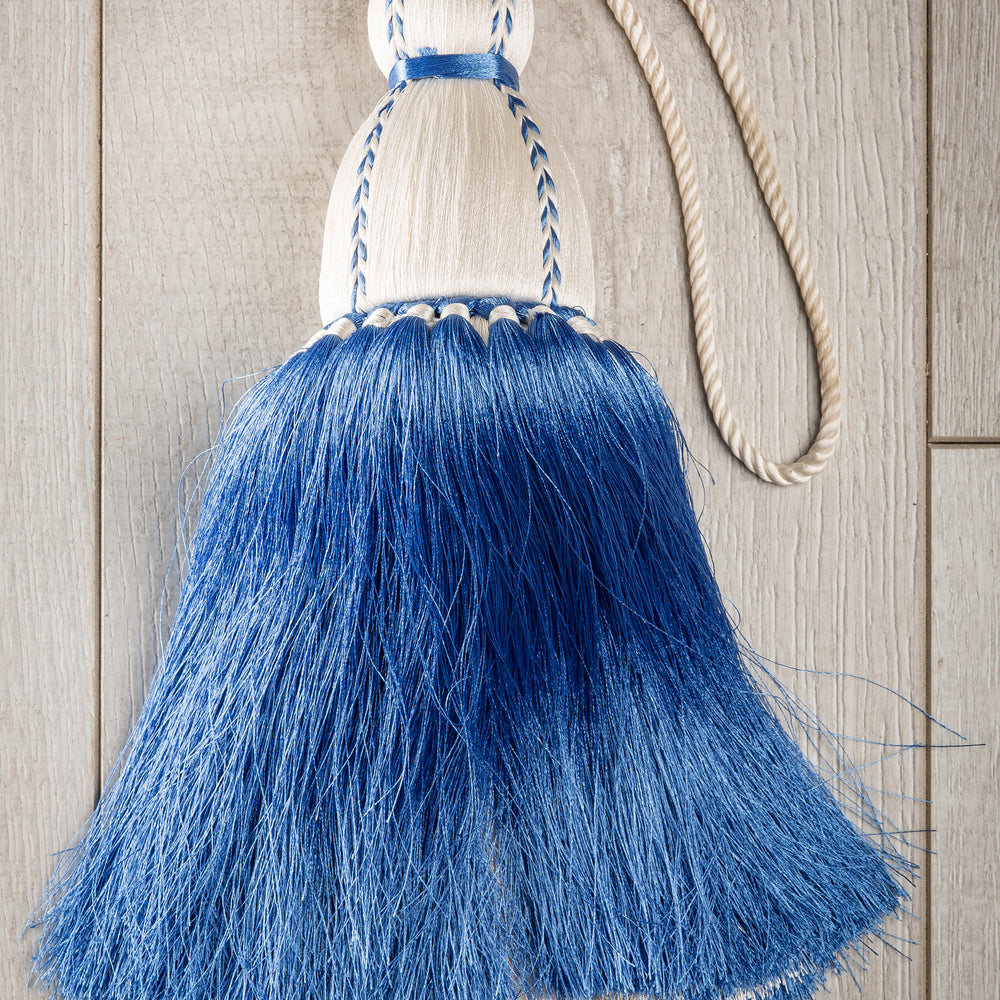 
                      
                        French Blue & White Tassel, Trellis Home Tassels & Trims Collection with Pyar&Co.
                      
                    