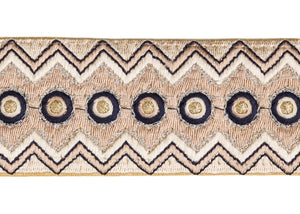 Navy Rivars Zig Zag Trim