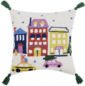 
            
                Load image into Gallery viewer, Christmas In The City W/Tassels Hook Pillow
            
        