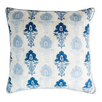 Fleur Ombre 20x20 Pillow, Blue/Ivory