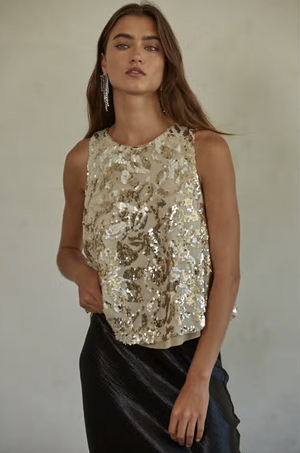 Abstract Golden Avenue Sleeveless Top