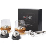 Golf Ball Shaped Stainless Steel Whiskey Stones, 4 Stones