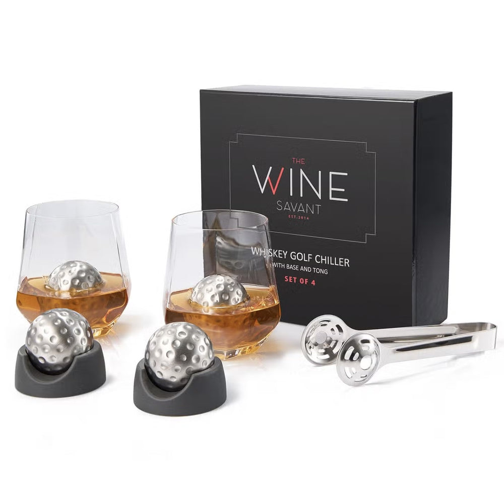 
            
                Load image into Gallery viewer, Golf Ball Shaped Stainless Steel Whiskey Stones, 4 Stones
            
        