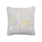 Esma 20x20 Pillow, Blue/Straw