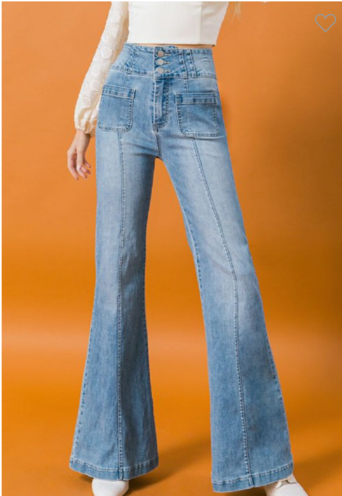 
            
                Load image into Gallery viewer, Jeans That Make You Jealous Denim Vintage Blue Washed Denim Pants
            
        