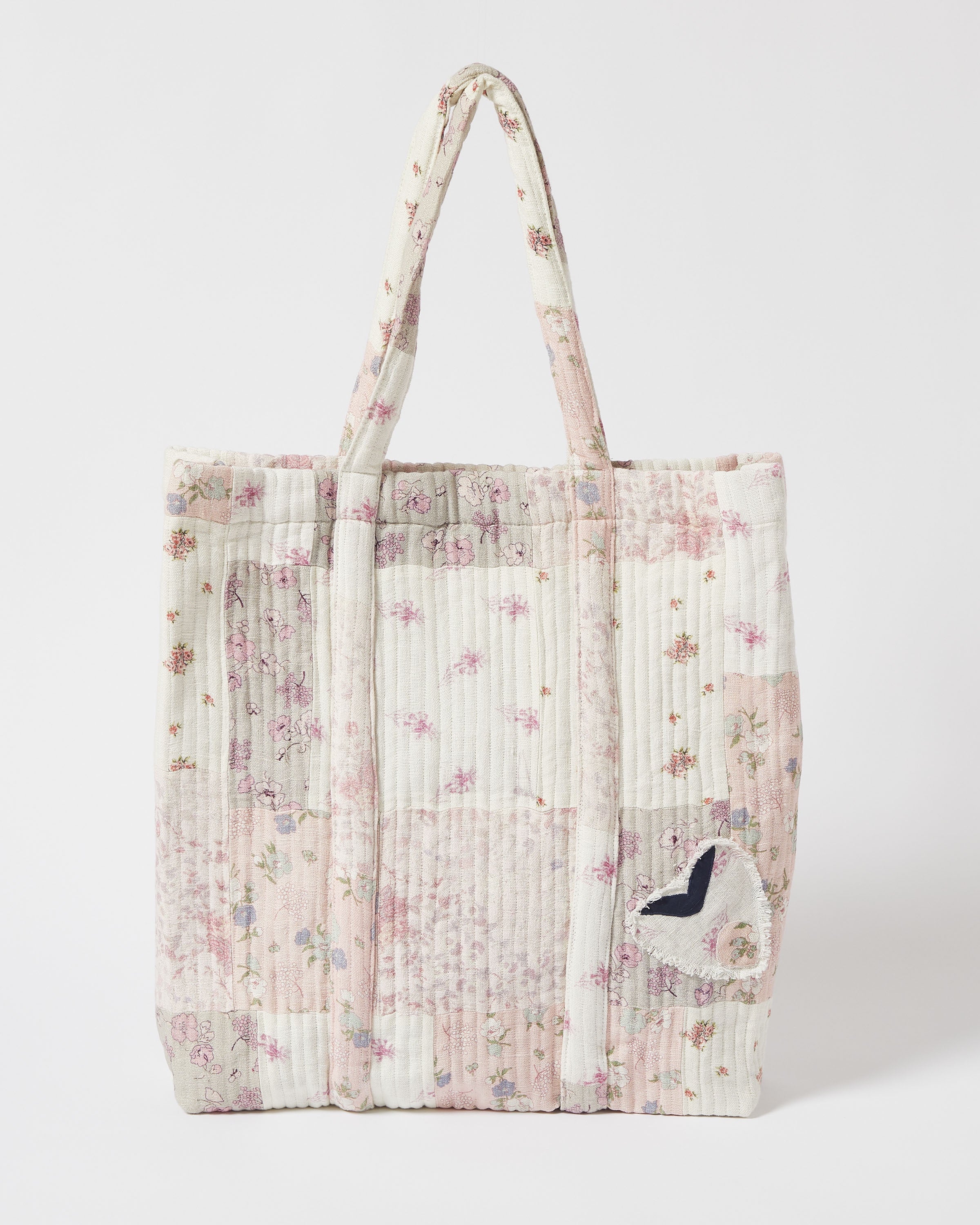 LoveShackFancy Quilted Cotton Henderson Tote Pastel Fields NWT sale MSRP $195