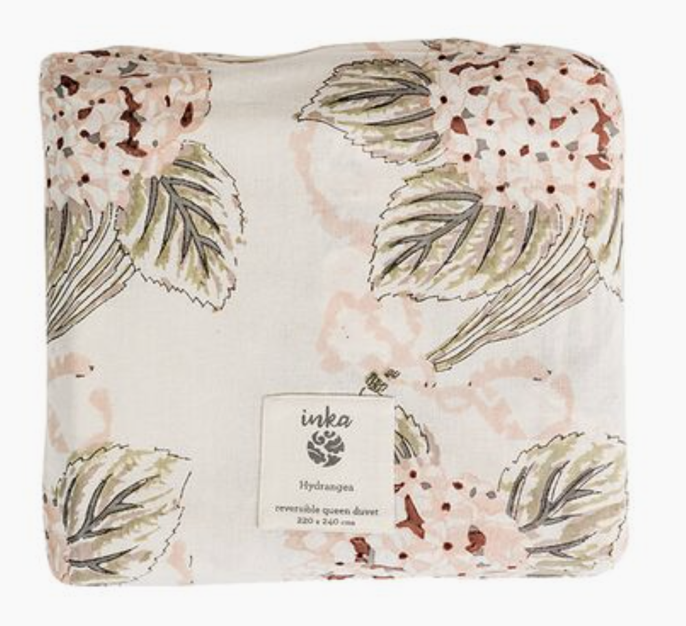 Hydrangea Duvet Cover, Blush
