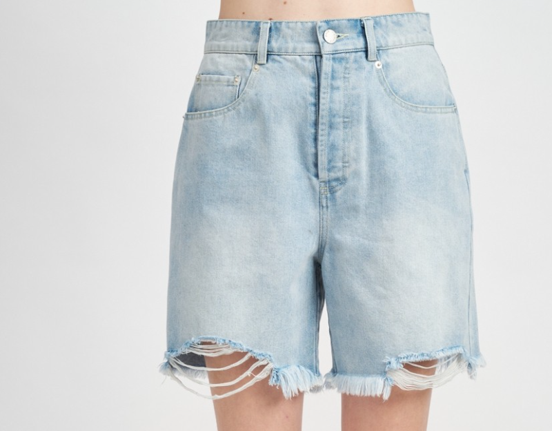 
            
                Load image into Gallery viewer, High Rise Belted Denim Shorts
            
        