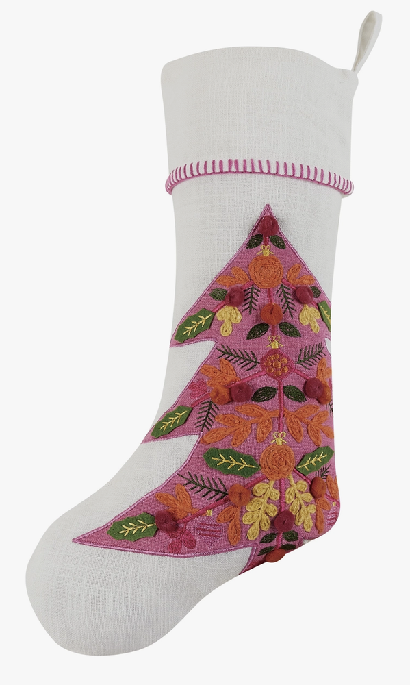 
            
                Load image into Gallery viewer, Merry Tree Embroidered Stocking
            
        