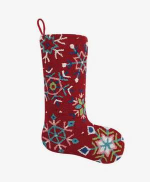 Colorful Snowflakes Hook Stocking