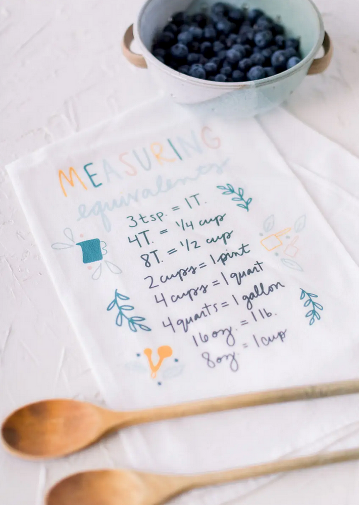 Measuring Equivalents Flour Sack Kitchen Towel