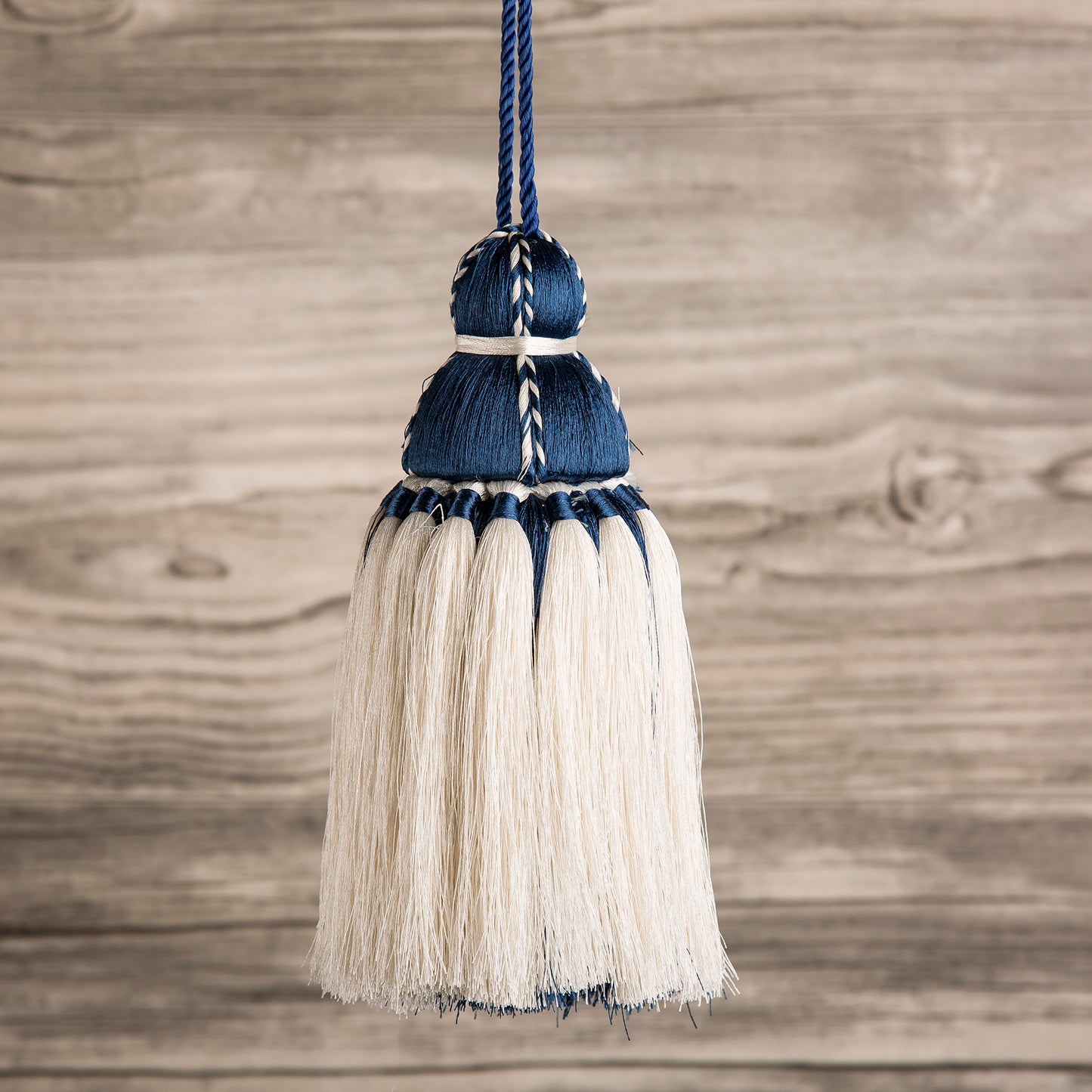 White & Navy Tassel, Trellis Home Tassels & Trims Collection with Pyar&Co.