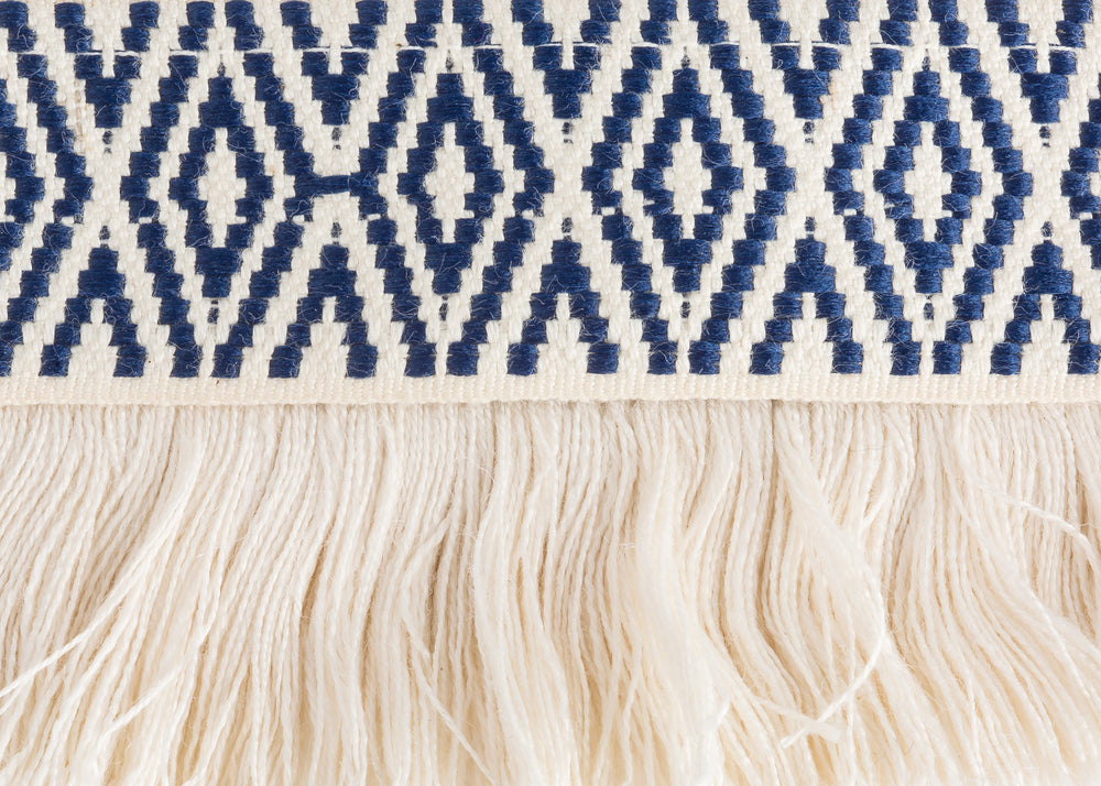 Diamond Navy with Fringe by Trellis Home with Pyar&Co.