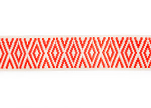 Deep Orange Narrow Diamond Trim by Trellis Home with Pyar&Co.