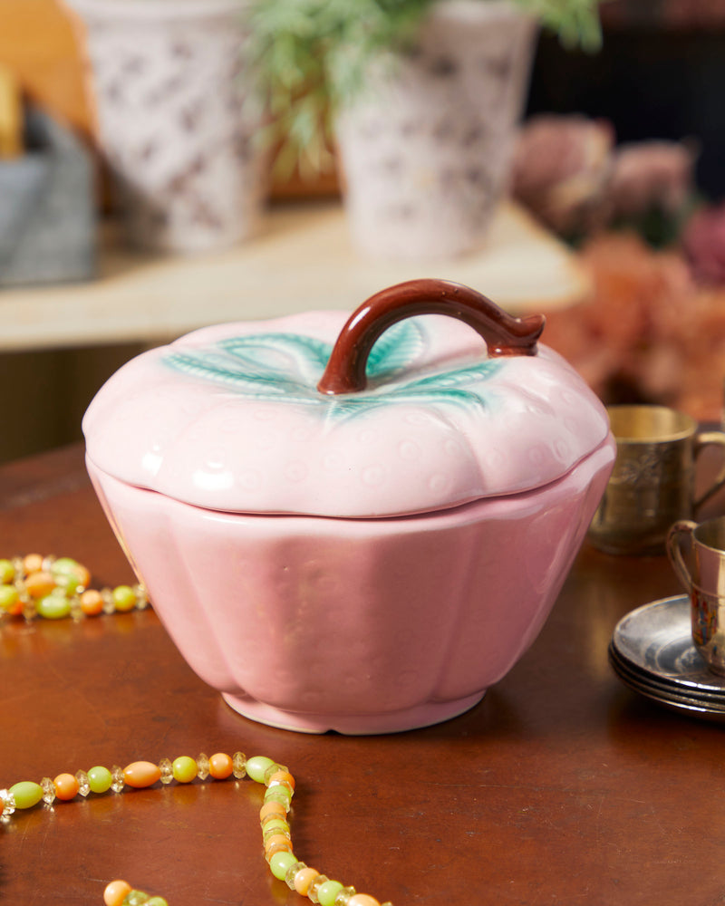 Vintage Belmar Pottery Ceramic Strawberry Jar with Lid
