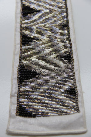 Gunmetal & Black Beaded Skyline Trim