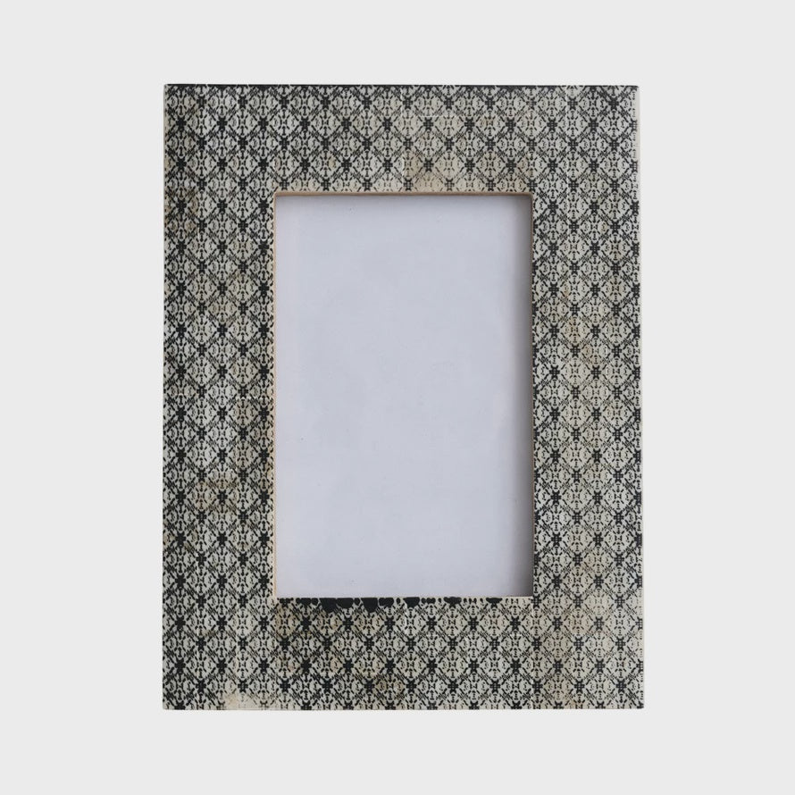Charcoal Resin Pattern Resin Frame