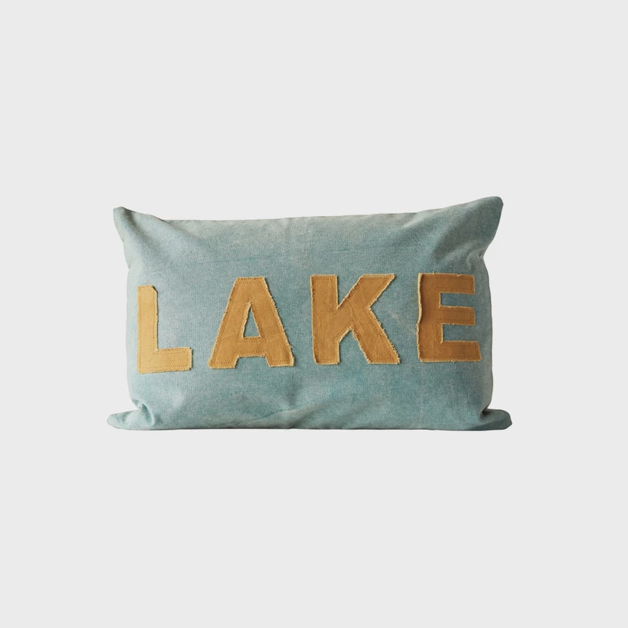 
            
                Load image into Gallery viewer, Applique &amp;quot;Lake&amp;quot; Pillow 24&amp;quot; x 16&amp;quot;
            
        